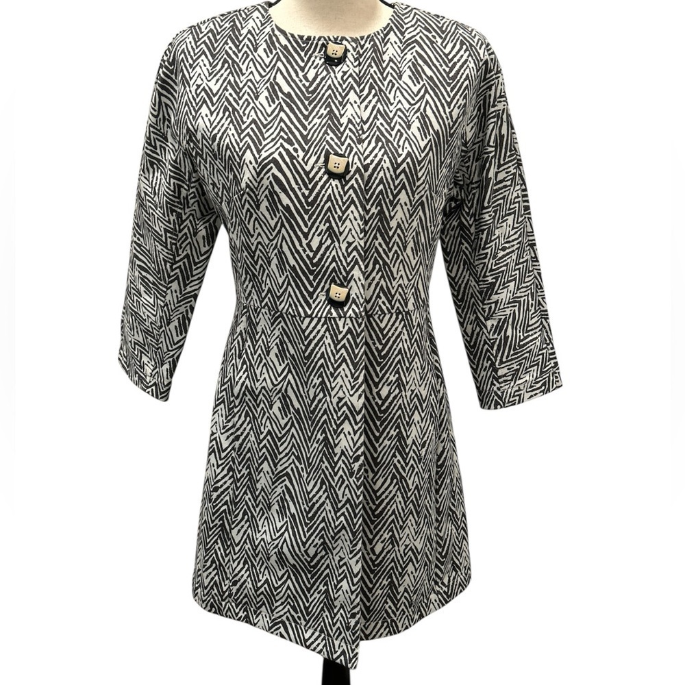 CAbi Black and White Zigzag Jacket